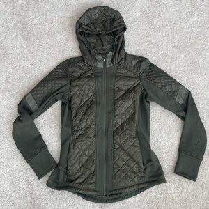 Athleta Olive Green Quilted Jacket
